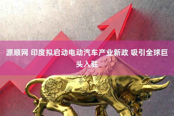 源顺网 印度拟启动电动汽车产业新政 吸引全球巨头入驻