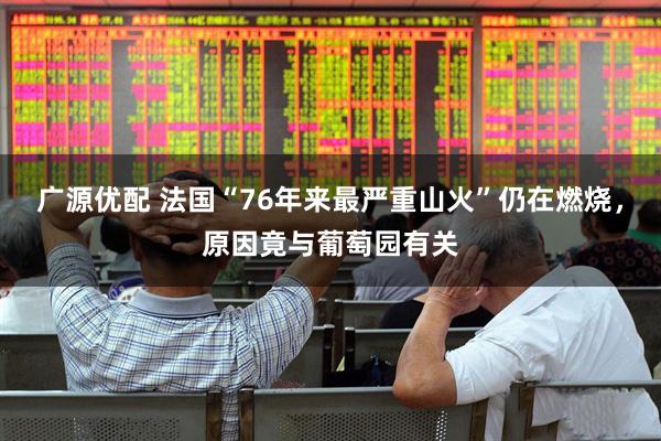 广源优配 法国“76年来最严重山火”仍在燃烧，原因竟与葡萄园有关